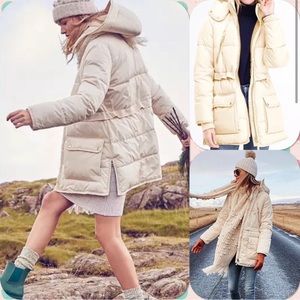J Crew Chateau Puffer with PrimaLoft XXS 00 Muslin / Cream